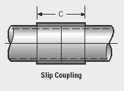 2.5" 16 ga. Carbon Steel Slip Coupling 