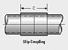 6" 14 ga. Carbon Steel Slip Coupling 