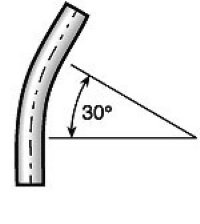 3" Sch. 10 Stainless Steel Elbow, 30 x 60" CLR