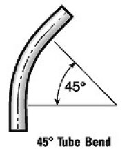 2.125" 11 ga. Aluminum Elbow, 45 x 24" CLR