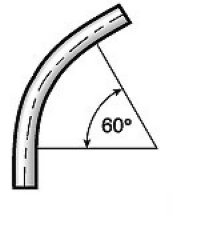 1.5" Sch. 40 Carbon Steel Elbow, 60 x 10" CLR