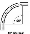 1.5" 11 ga. 304 Stainless Steel Elbow, 90 x 12" CLR