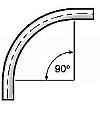 2" Sch. 5 Stainless Steel Elbow, 90 x 10" CLR