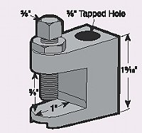 3/8" Malleable Iron-Galvanized Beam Clamp