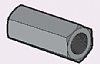 3/8" x 1-3/4" Zinc Coupler Nut