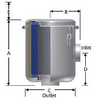 CSL-851-200HC Small Compact Inlet Vacuum Filter