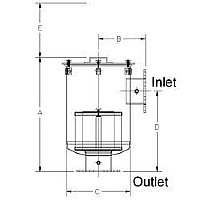 CSL-244P-500F Mid-Sized Inlet Vacuum Filter