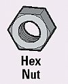 3/8" Zinc Hex Nut