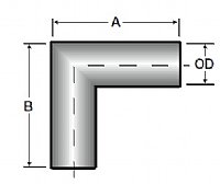 2.5" 11 Ga. Aluminum 2-Piece Mitered Elbow