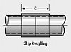 2.125" 16 ga. Stainless Steel Slip Coupling 