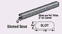1-5/8"(D) x 1-5/8", 10' (L) 12 ga. Zinc Slotted Strut